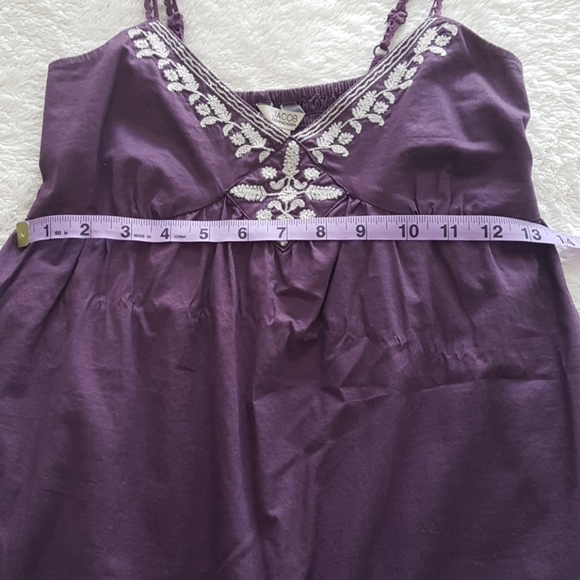 Jacob dark purple embroidered babydoll - Picture 9 of 11